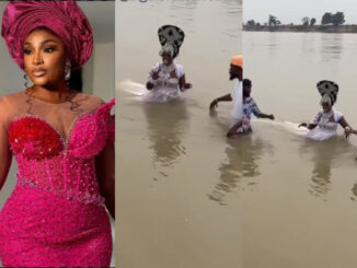 “For how much” - Reactions trails video of Lizzy Gold shooting movie in river surfaces online