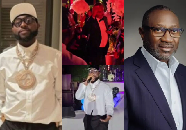 GIST: Mixed reactions over Davido’s outfit, conversation with Otedola at a billionaire wedding bash in France