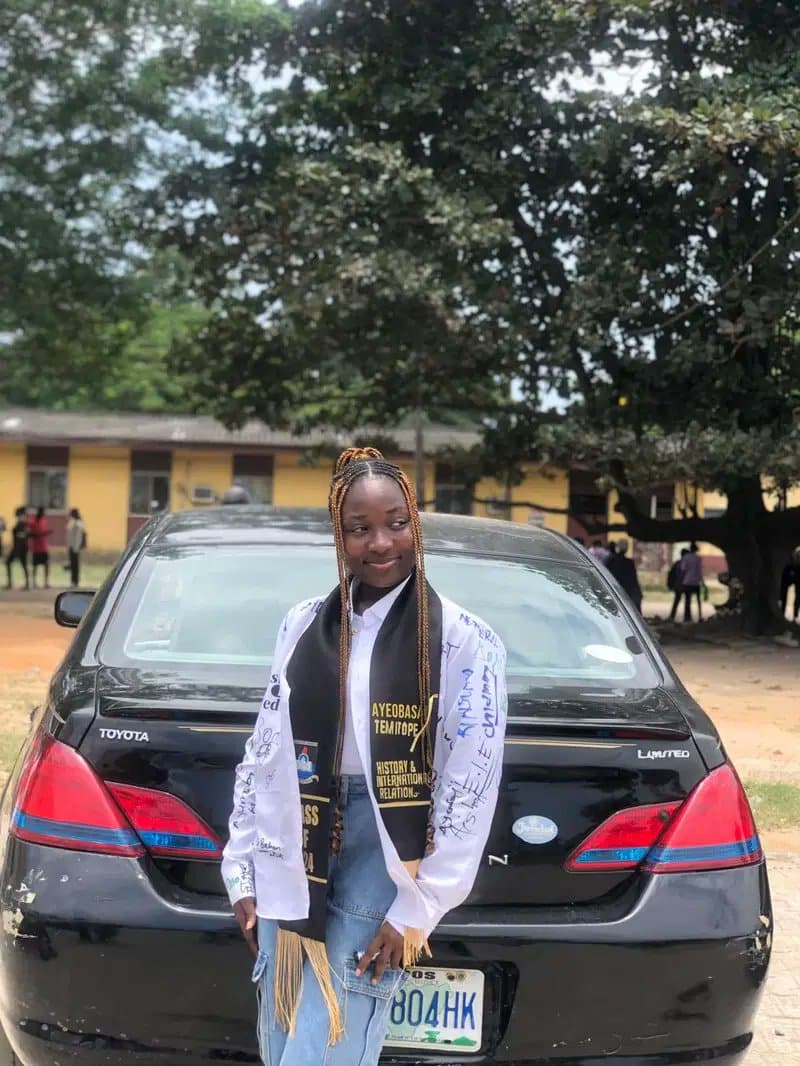 Lady first-class graduate history LASU 