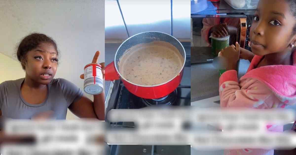 Woman Left In Sh0ck as Daughter Pours Entire Can of Milk into Hot Chocolate (VIDEO)