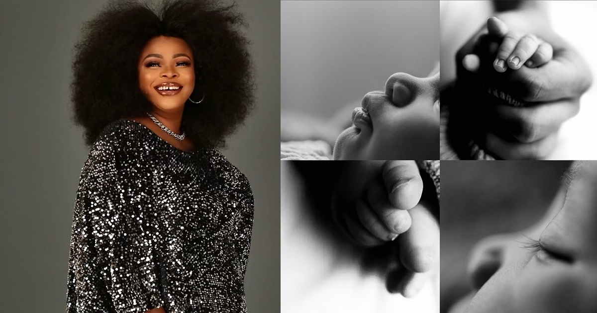 Congratulations pours in as actress Dayo Amusa welcomes baby boy (IMAGES)