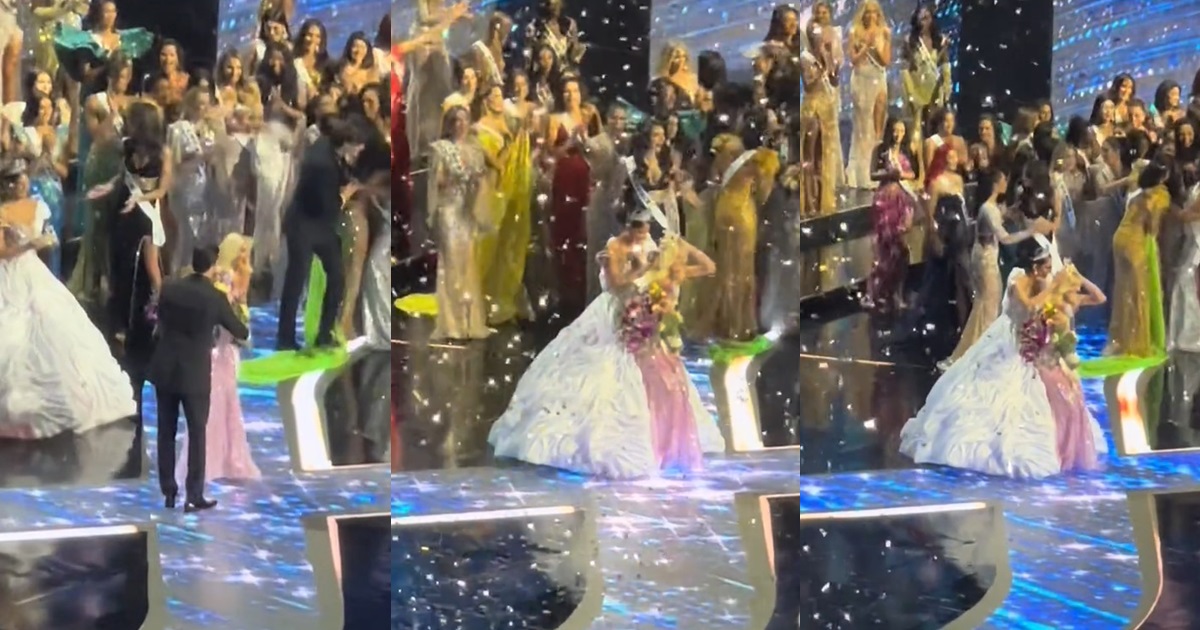 Fellow contestants rush to congratulate Chidinma Adetshina after she was announced as 1st runner-up at Miss Universe (WATCH)