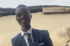 Lead University student advertises zobo business in suit and tie; video trends 