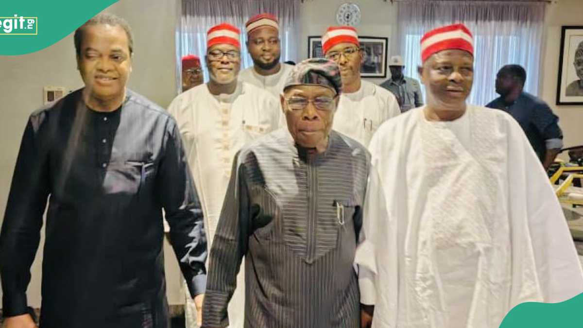 PHOTOS: Kwankwaso, Duke, Others Hold Urgent Meeting with Former President Obasanjo, Reasons Emerge