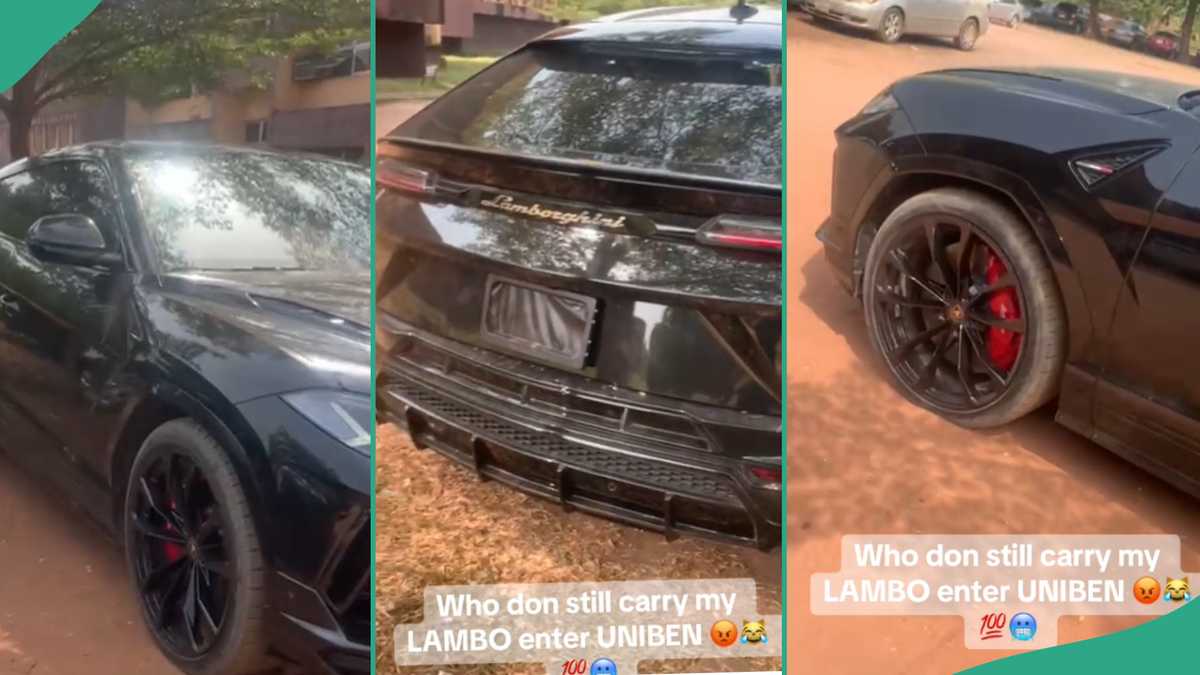 UNIBEN Student Arrives School Campus in Lamborghini, Video Emerges on TikTok