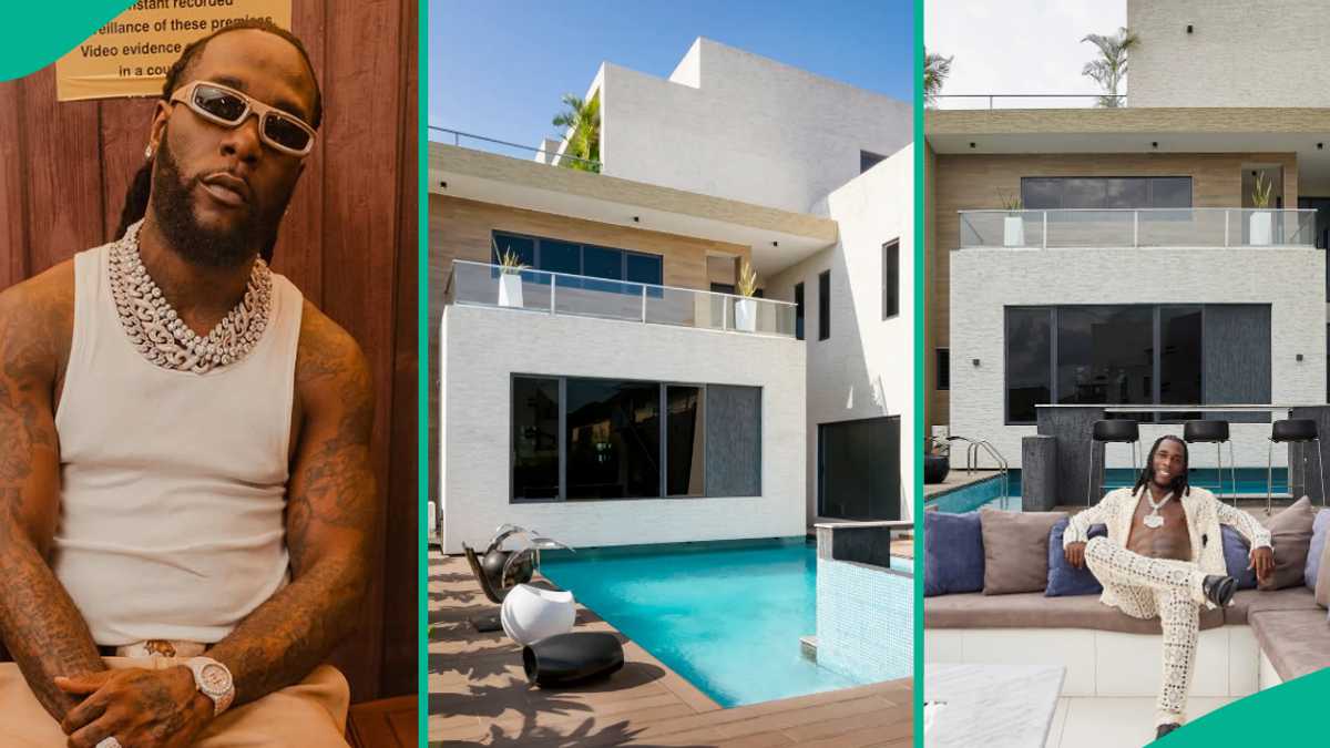 Video of Burna Boy’s Lagos Massive Mansion With Cinema, Vinyl Room, Sunken Lounge, Others Resurfaces