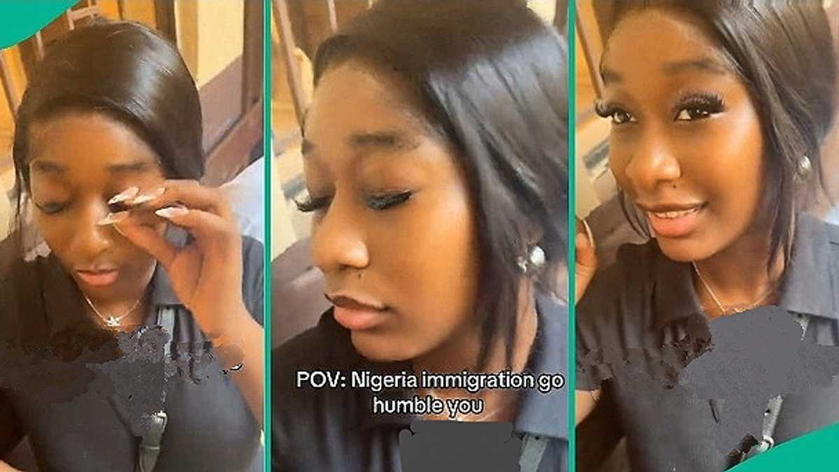 Lady Who Visited Immigration Office with Artificial Eyelashes Cuts Them Off after Getting to Venue