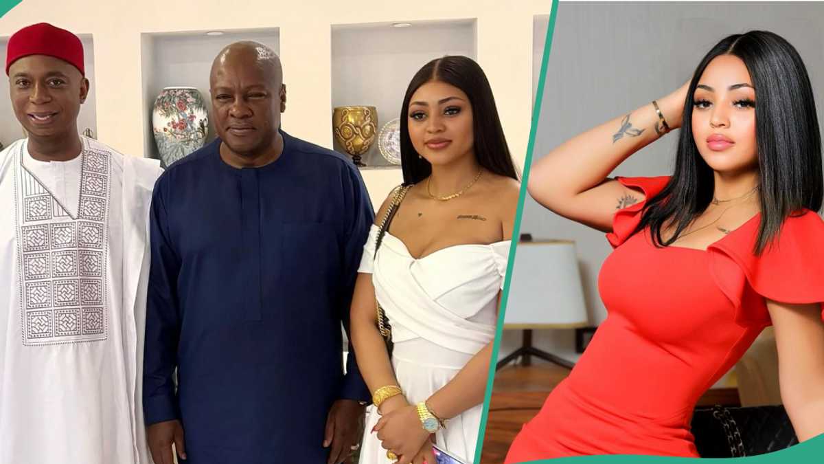 Regina Daniels Takes Pictures With Ghana President, Fans Wowed: "Such a Proud Moment"