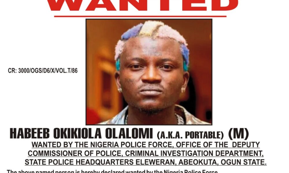 BREAKING: Police Declare Singer Portable Wanted, See Why