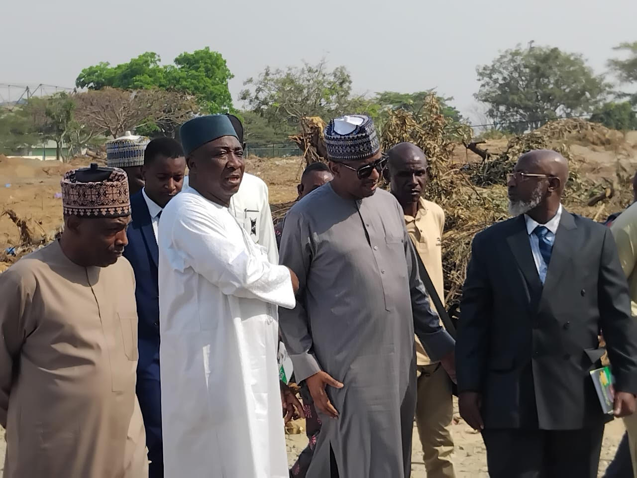 Dikko, Gusau Inspect Proposed NFF Hotel, Training Pitch In Abuja