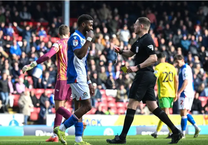 Dennis Sent Off In Blackburn Rovers' Home Draw Vs Norwich